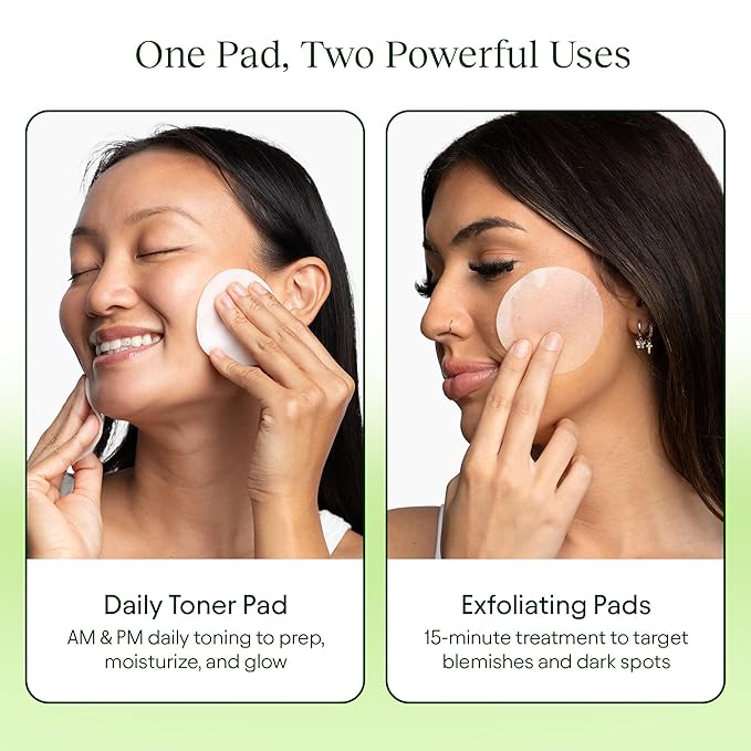 JiYu Toning Polish Pads - Korean Skincare for Dark Spots, 100 Count