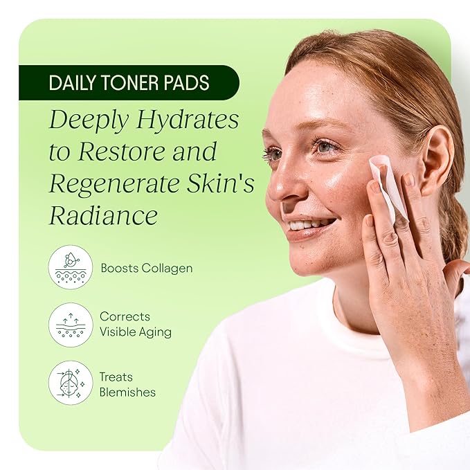 JiYu Toning Polish Pads - Korean Skincare for Dark Spots, 100 Count