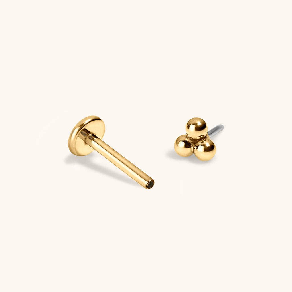 zTrinity Push Pin Flat Back Earring