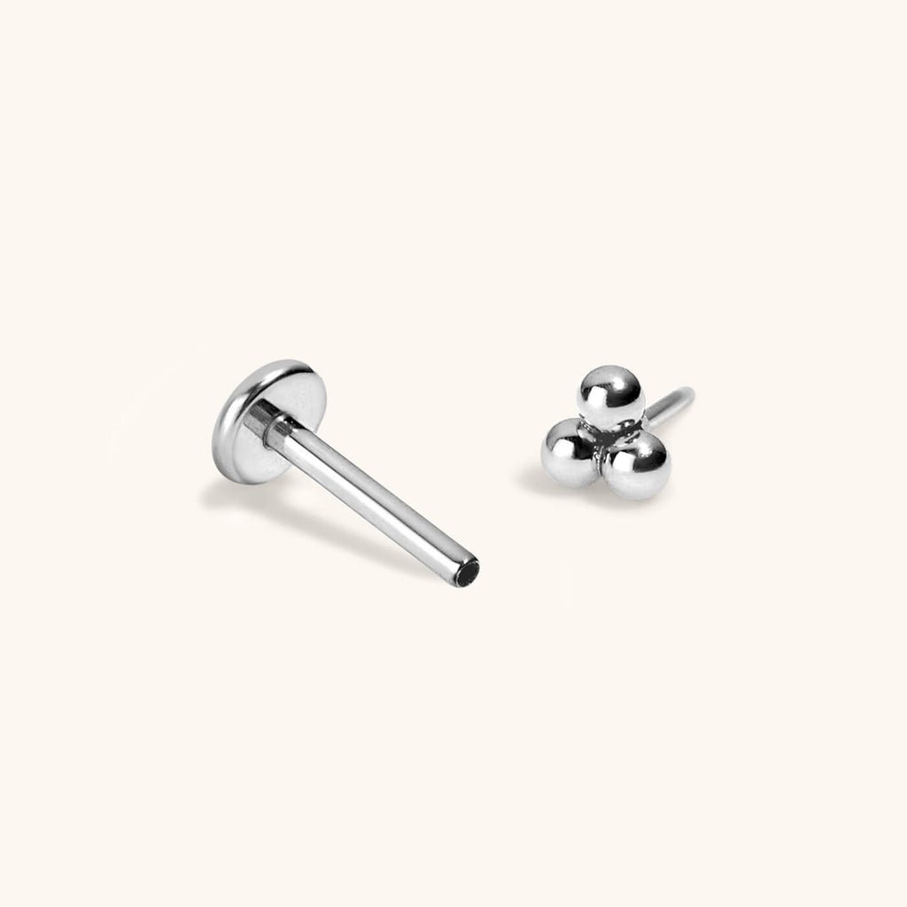 zTrinity Push Pin Flat Back Earring