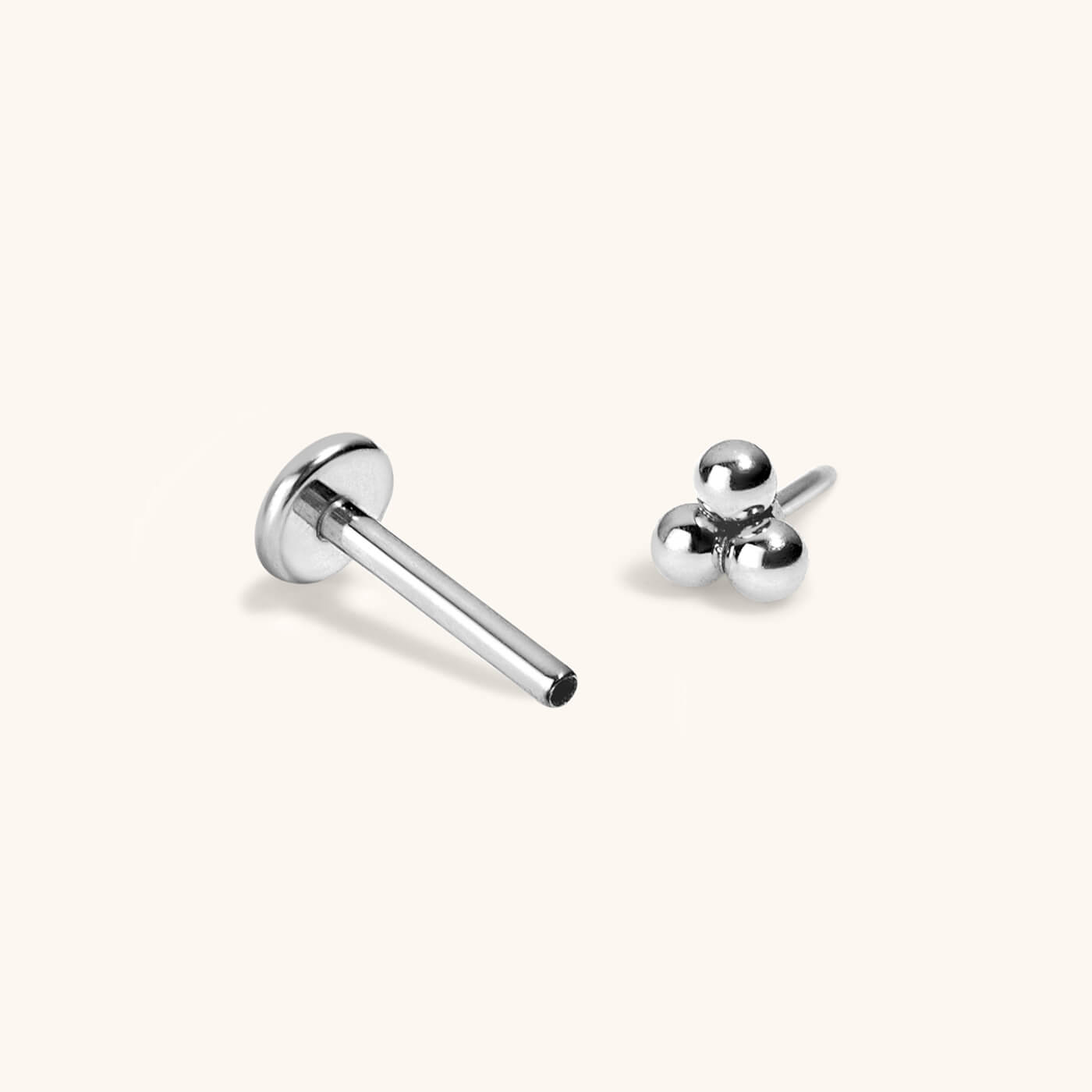 zTrinity Push Pin Flat Back Earring